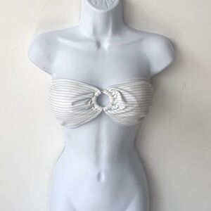 French connection Ring halter Bikini‎ Top, Sz L,NWT